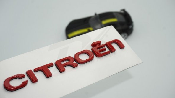 Citroen C3 C4 C5 B7 Bagaj Parlak Kırmızı ABS 3M 3D Yazı Logo Ambl ürün görseli 1