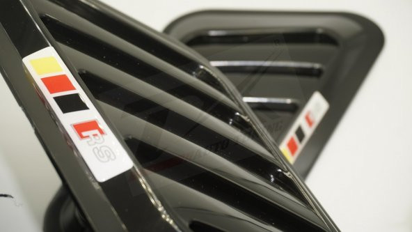 Audi RS Logo Ön Kaput Glossy Black Air Flow Rüzgarlık ürün görseli 1