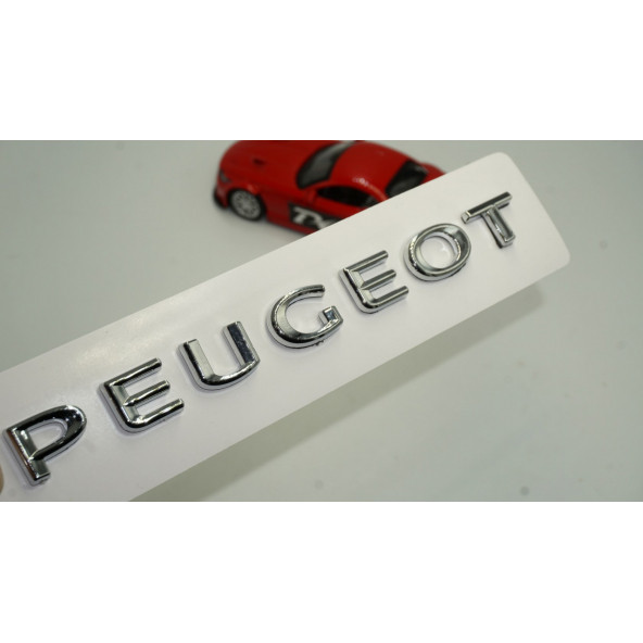 DK Tuning Peugeot Bagaj Krom ABS 3M 3D Yazı Logo Amblem 18,5 Cm ürün görseli 1