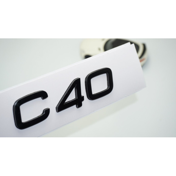 DK Tuning C40 Siyah ABS 3M 3D Bagaj Yazı Logo Volvo İle Uyumlu ürün görseli 1
