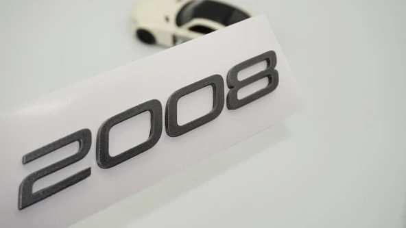 DK Tuning Peugeot Yeni 2008 Bagaj 3M 3D Koyu Gri ABS Yazı Logo ürün görseli 1
