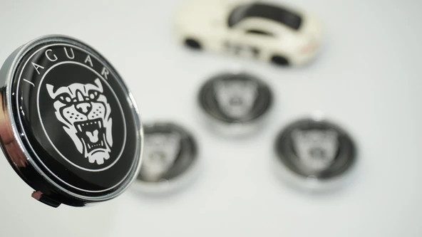 DK Tuning Jaguar Panter Siyah Jant Göbeği Kapak Seti 60mm ürün görseli 1