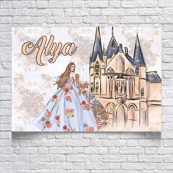 Prenses Temalı Doğum Günü Afişi 35X50 cm ürün görseli 1