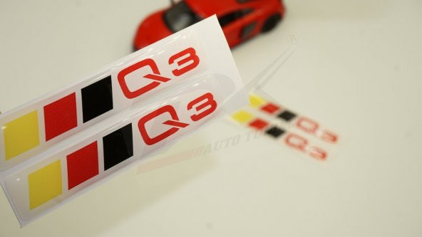 Audi Q3 Logo 3M 3D Damla Silikon Torpido Bagaj Çamurluk Logo Ambl ürün görseli 1