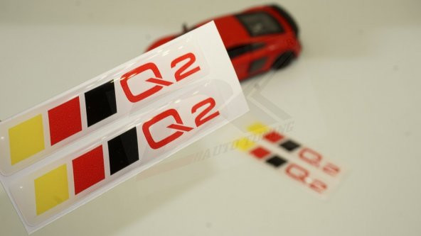Audi Q2 Logo 3M 3D Damla Silikon Torpido Bagaj Çamurluk Logo Ambl ürün görseli 1