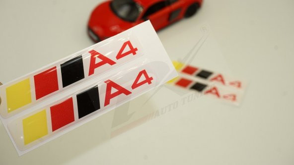 Audi A4 Logo 3M 3D Damla Silikon Torpido Bagaj Çamurluk Logo Ambl ürün görseli 1