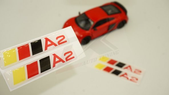 Audi A2 Logo 3M 3D Damla Silikon Torpido Bagaj Çamurluk Logo Ambl ürün görseli 1
