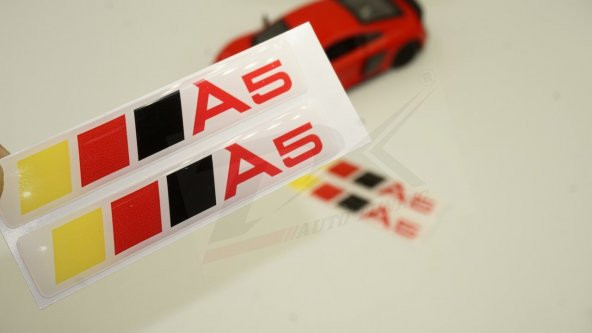 Audi A5 Logo 3M 3D Damla Silikon Torpido Bagaj Çamurluk Logo Ambl ürün görseli 1