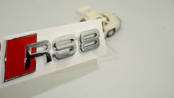 Audi RS8 Bagaj Krom ABS 3M 3D Yazı Logo Amblem Orjinal ürün ürün görseli 1