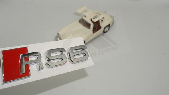 Audi RS6 Bagaj Krom ABS 3M 3D Yazı Logo Amblem Orjinal ürün ürün görseli 1