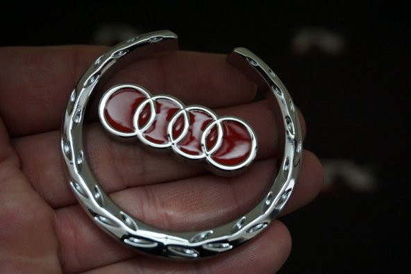 Audi Buğday Kulakları Krom Metal 3M 3D Logo OEM Ürün ürün görseli 1