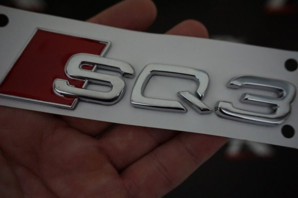 Audi SQ3 Bagaj Krom Metal 3M 3D Yazı Logo Amblem ürün görseli 1