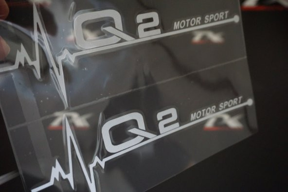 Audi Q2 Motor Sport Kelebek Cam Sticker 2 Li Set ürün görseli 1