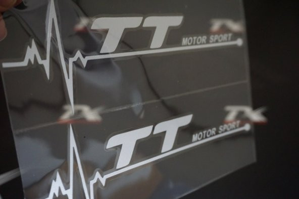 Audi TT Motor Sport Kelebek Cam Sticker 2 Li Set ürün görseli 1