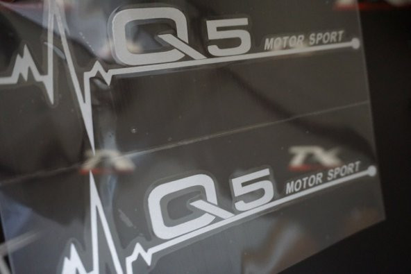 Audi Q5 Motor Sport Kelebek Cam Sticker 2 Li Set ürün görseli 1