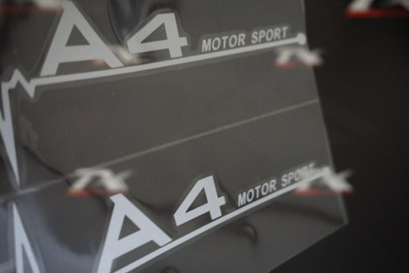 Audi A4 Motor Sport Kelebek Cam Sticker 2 Li Set ürün görseli 1