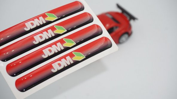 JDM Logo Damla Silikon Ayna Torpido Çamurluk Yanı Sticker ürün görseli 1