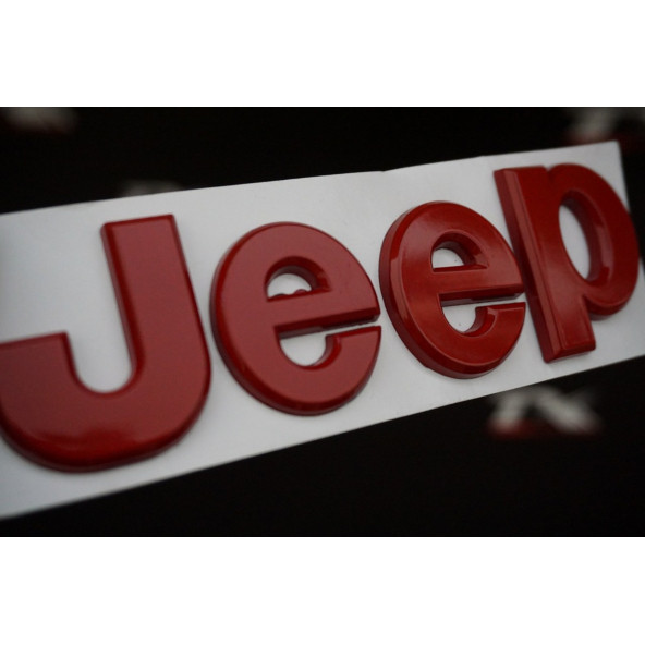 Jeep Kaput Bagaj 3M 3D Kırmızı Abs Logo Amblem Arma ürün görseli 1