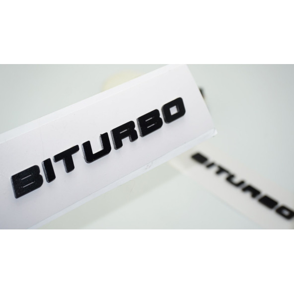 Dk Tuning Biturbo Siyah Çamurluk Yazı Logo Seti Mercedes İle Uyumlu ürün görseli 1