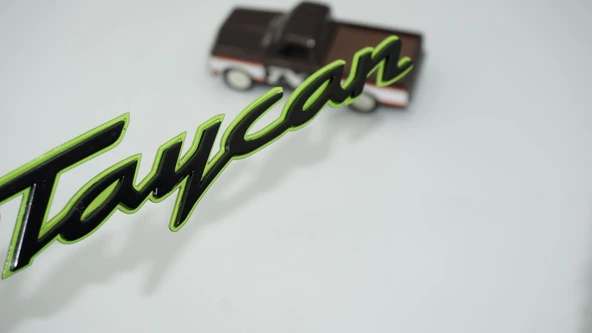 DK Tuning Porsche Taycan Yeşil Siyah ABS Yazı Logo Arma ürün görseli 1