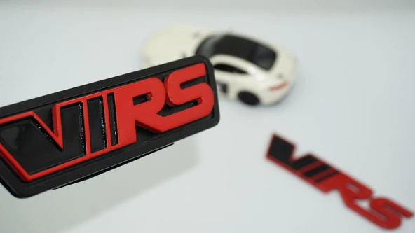 DK Tuning Skoda VRS Ön Panjur Bagaj Kırmızı Siyah Logo Arma Seti ürün görseli 1