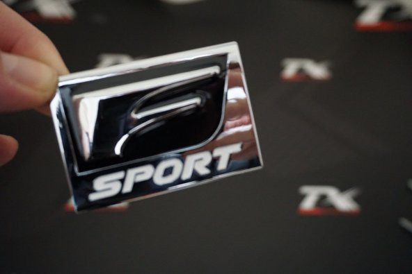 Lexus F SPORT Bagaj Body Logo Krom Metal 3M Plaka ürün görseli 1