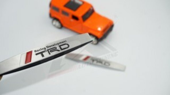Toyota TRD Logo Yan Çamurluk 3M 3D Krom Metal Logo Amblem ürün görseli 1