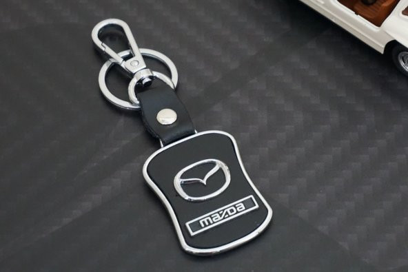 Mazda Deri Metal Stil Anahtarlık - Resim 2