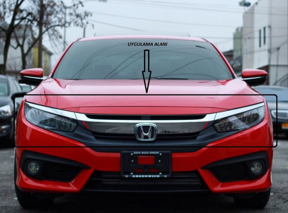 Honda Civic 10.Nesil Logo Hazneli 2016 2019 Modeller Ön Panjur AB ürün görseli 1