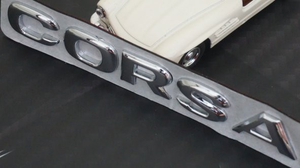 Opel Corsa 3M 3D Krom ABS Logo Amblem - Resim 2