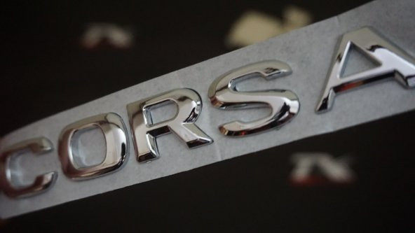 Opel Corsa 3M 3D Krom ABS Logo Amblem - Resim 6