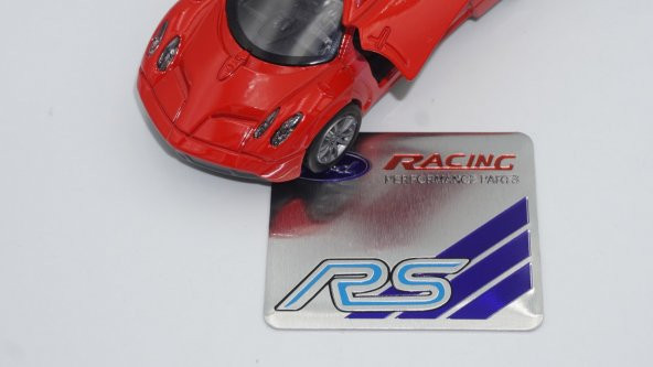 Ford RS Racing Devolopment Krom Metal 3M Bagaj Plaka Logo Amblem ürün görseli 1