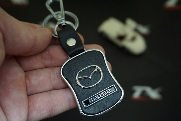 Mazda Deri Metal Stil Anahtarlık - Resim 4