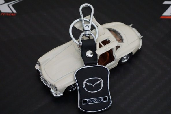 Mazda Deri Metal Stil Anahtarlık - Resim 5