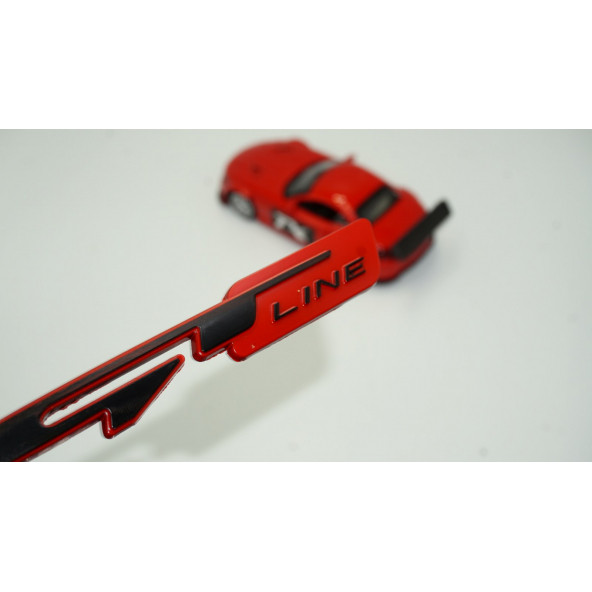 DK Kia GT Line Bagaj Logo 3M 3D Siyah Kırmızı Metal Logo ürün görseli 1