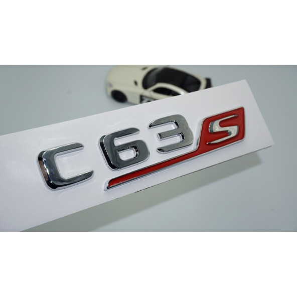 DK Tuning C 63S Bagaj Krom Kırmızı ABS 3M 3D Yazı Logo Benz İle Uyumlu ürün görseli 1