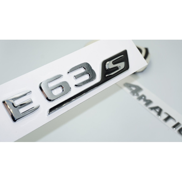 DK Tuning E63S 4Matic Bagaj Krom Siyah ABS Yazı Logo Benz İle Uyumlu ürün görseli 1