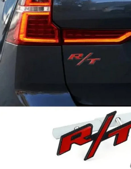 DK Tuning Challenger R/T Kırmızı Siyah Logo Arma Dodge ile Uyumlu ürün görseli 1
