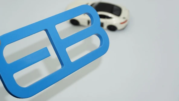 DK Tuning Mustang Ecoboost Billet EB Bagaj Amblemi Mavi Logo Arma Ford İle Uyumlu ürün görseli 1