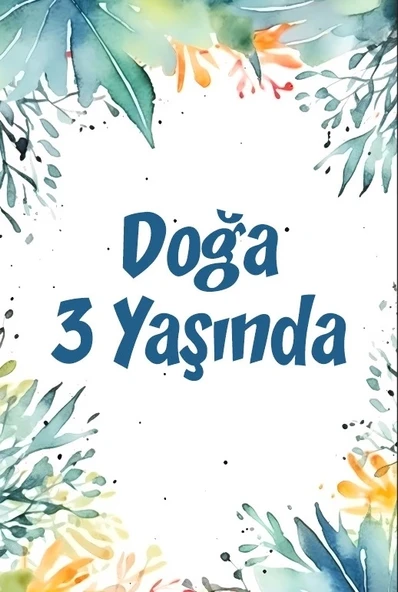 Çiçekler Temalı Doğum Günü Afişi -8 35X50 cm ürün görseli 1