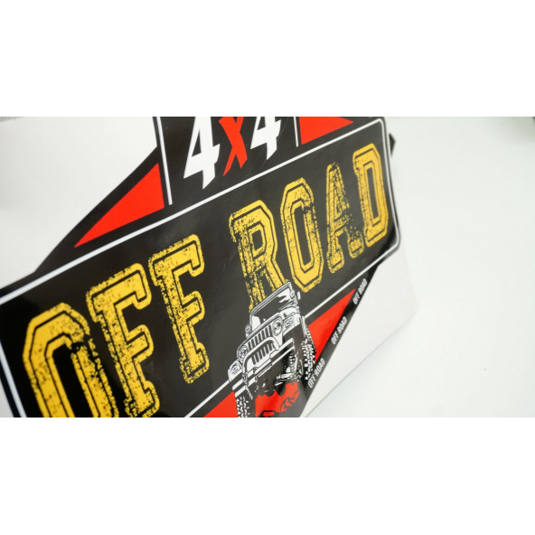 Arazi Aracı Off Road 4x4 Kaput Bagaj Sticker 28X18 cm ürün görseli 1