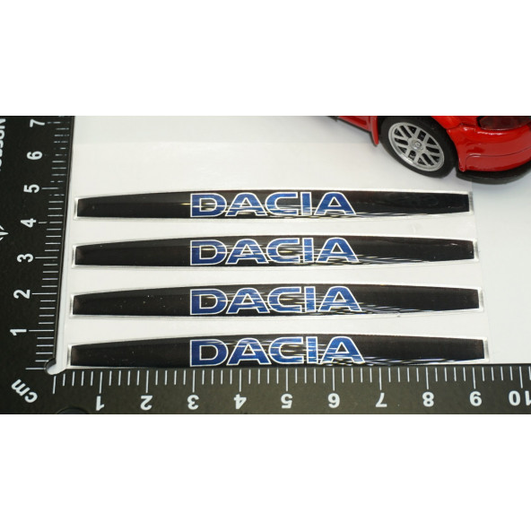 Dacia Logo Kapı Kolu 4 Lü Damla Desen Sticker Set - Resim 4