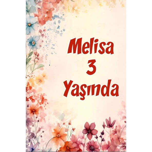 Çiçekler Temalı Doğum Günü Afişi -15 35X50 cm ürün görseli 1