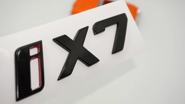 DK Tuning Yeni iX7 Bagaj Siyah Kırmızı ABS Yazı Logo Bmw İle Uyumlu ürün görseli 1