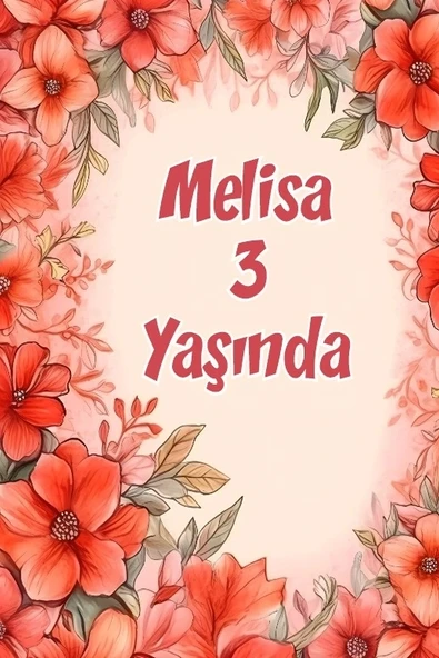 Çiçekler Temalı Doğum Günü Afişi -22 35X50 cm ürün görseli 1