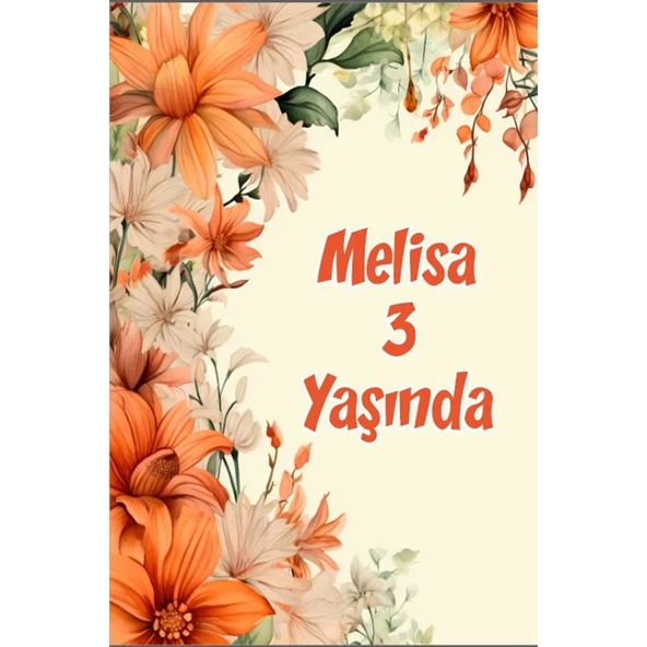 Renkli Çiçekler Temalı Doğum Günü Afişi -6 35X50 cm ürün görseli 1