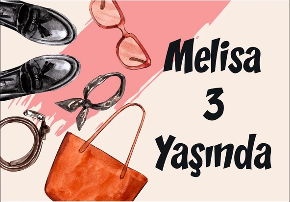 Alışveriş Temalı Doğum Günü Afişi 35X50 cm ürün görseli 1