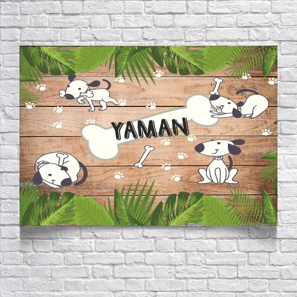 Sevimli Köpek Temalı Doğum Günü Afişi 50X70 cm ürün görseli 1