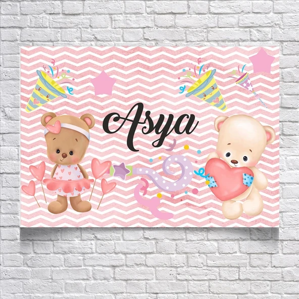 Oyuncak Ayıcık Temalı DoğumGünü Afişi 50X70 cm ürün görseli 1