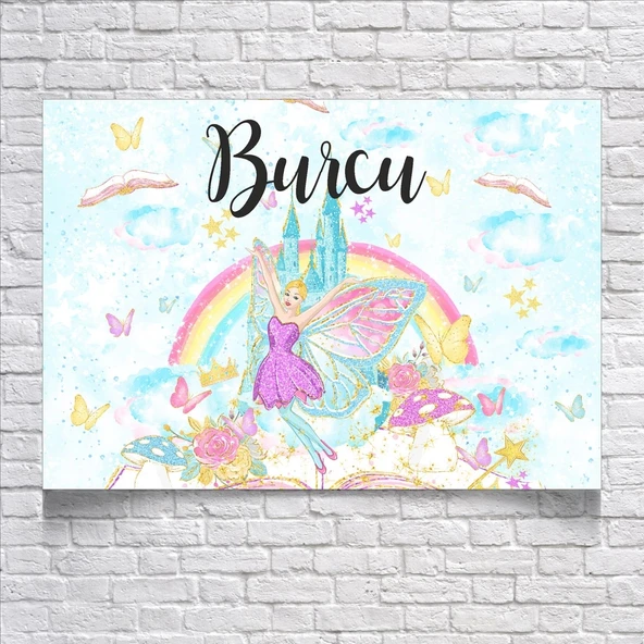 Peri Temalı Doğum Günü Afişi 50X70 cm ürün görseli 1